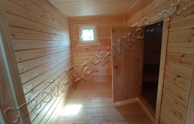 4 Брусовая баня  Б-34, 6х9м, 94.5 М², Московская область, Дмитровский район, деревня Совельево. (10)